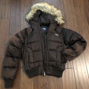 North Face Down Puffer Bomber Jacket Coat